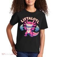 Fitness, Weight Lifting Training, Workout, Axolotl LIFTALOTL Kids T-Shirt thumb 2