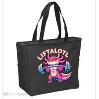 Fitness, Weight Lifting Training, Workout, Axolotl LIFTALOTL Tote Bag thumb 2