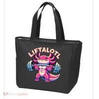 Fitness, Weight Lifting Training, Workout, Axolotl LIFTALOTL Tote Bag thumb 3