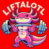 Fitness, Weight Lifting Training, Workout, Axolotl LIFTALOTL Santa Hat thumb 1