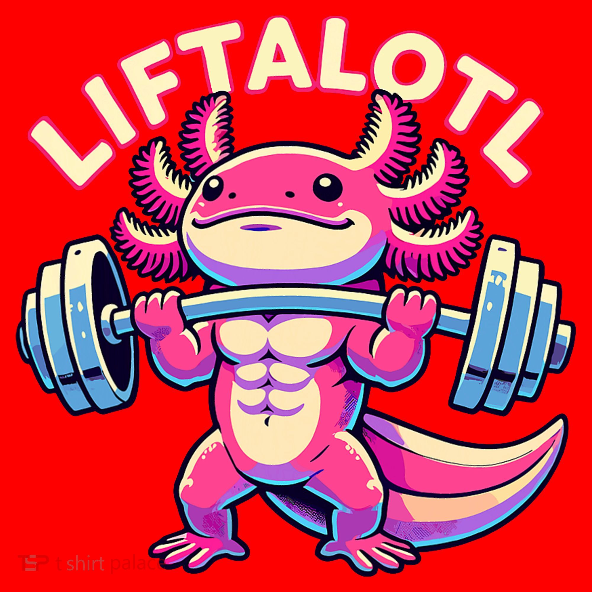Fitness, Weight Lifting Training, Workout, Axolotl LIFTALOTL Santa Hat