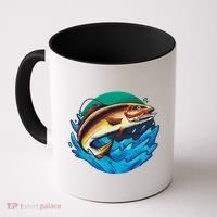 Fishing Worm Lake Coffee Mug thumb 0