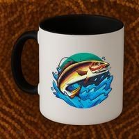 Fishing Worm Lake Coffee Mug thumb 2