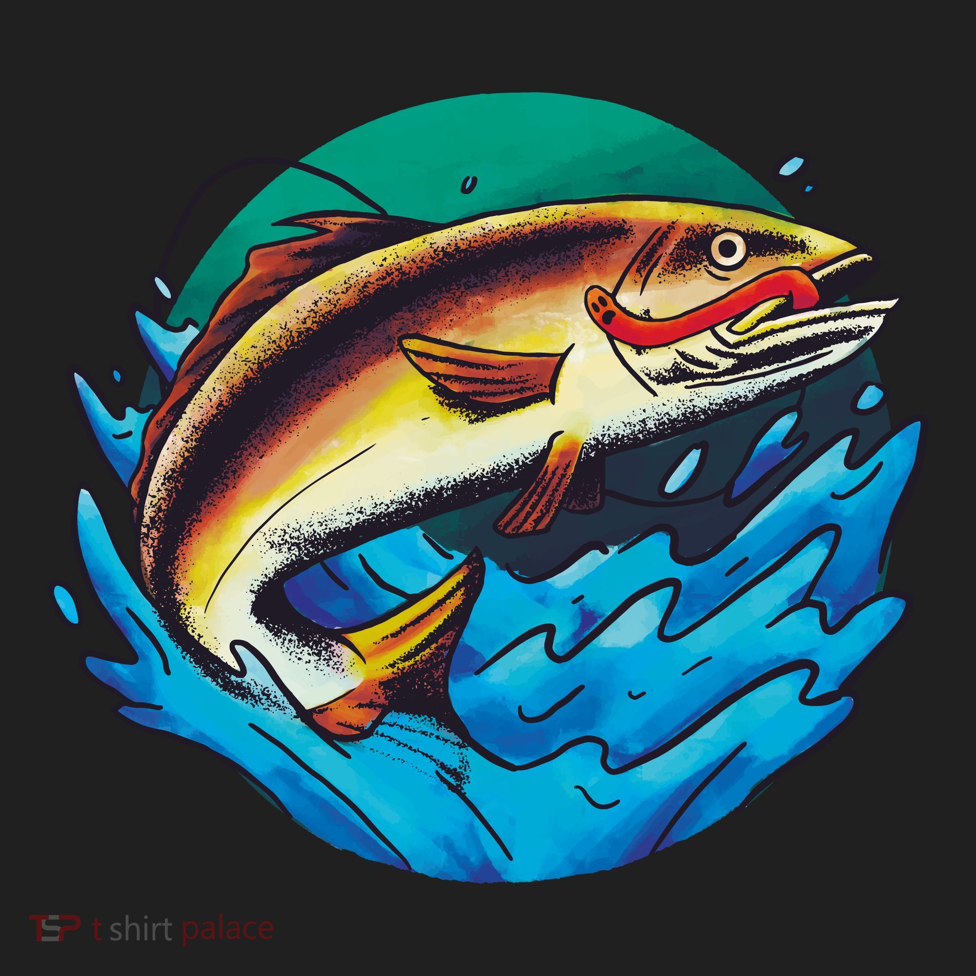 Fishing Worm Lake Tumbler