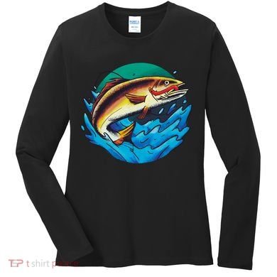 Fishing Worm Lake Women's Long Sleeve Shirt