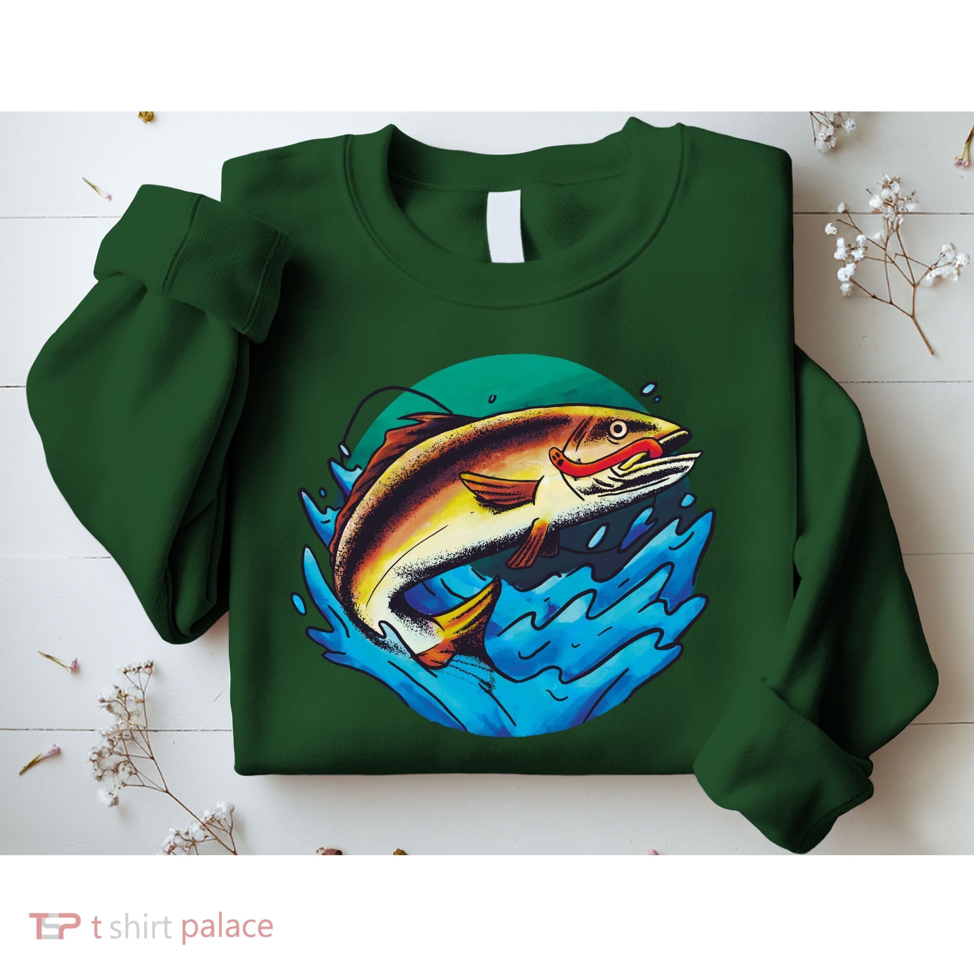 Fishing Worm Lake Sweatshirt