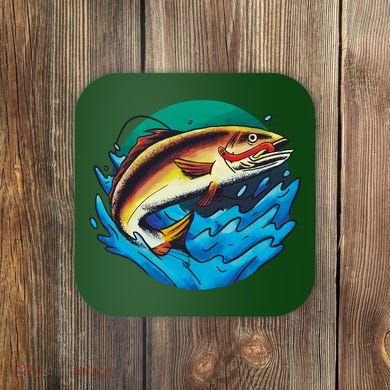 Fishing Worm Lake Coaster