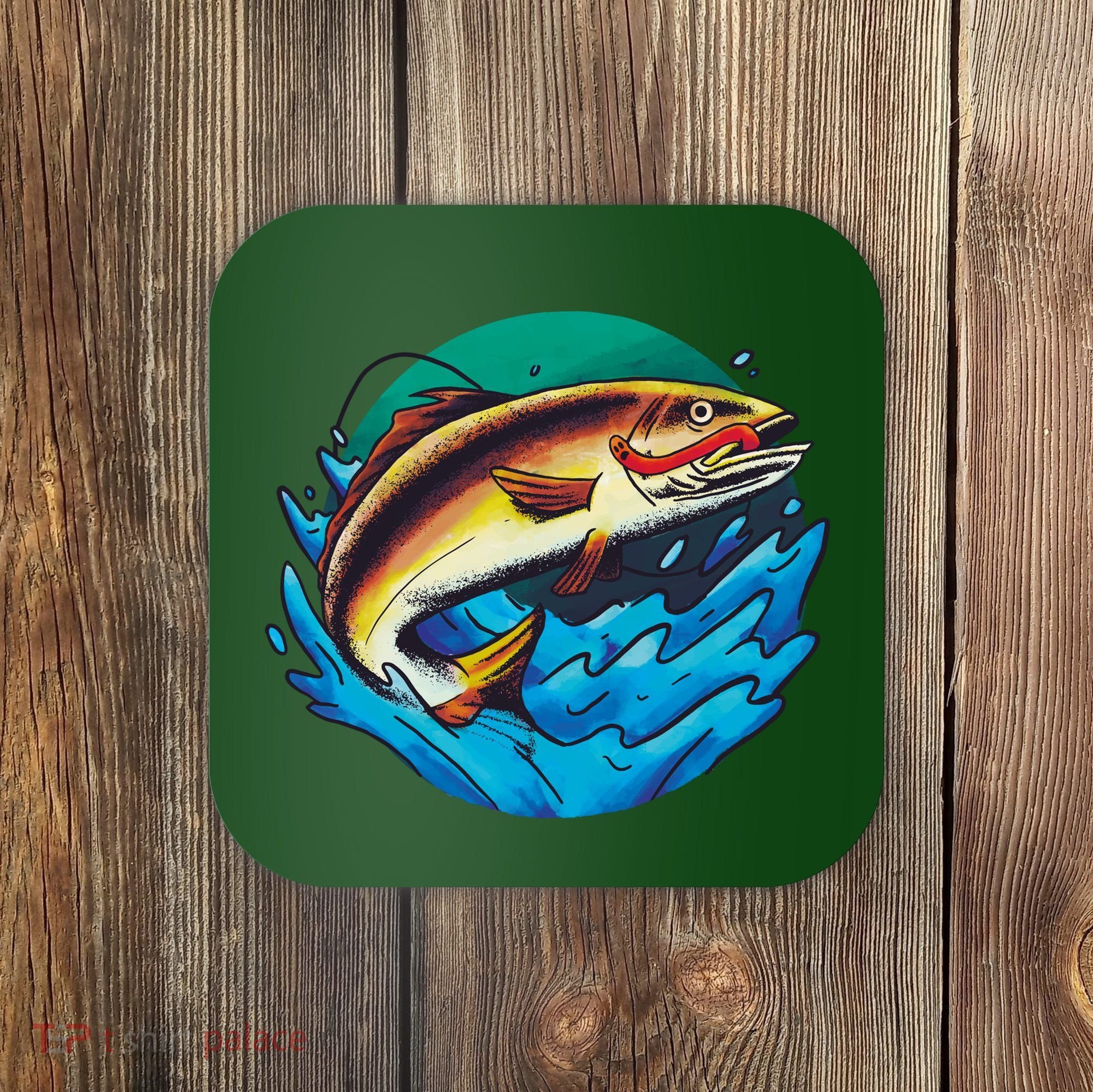 Fishing Worm Lake Coaster