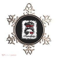 Fire Wife Life Firefighter's Wife Bleached Women Messy Bun Gift Ornament thumb 0