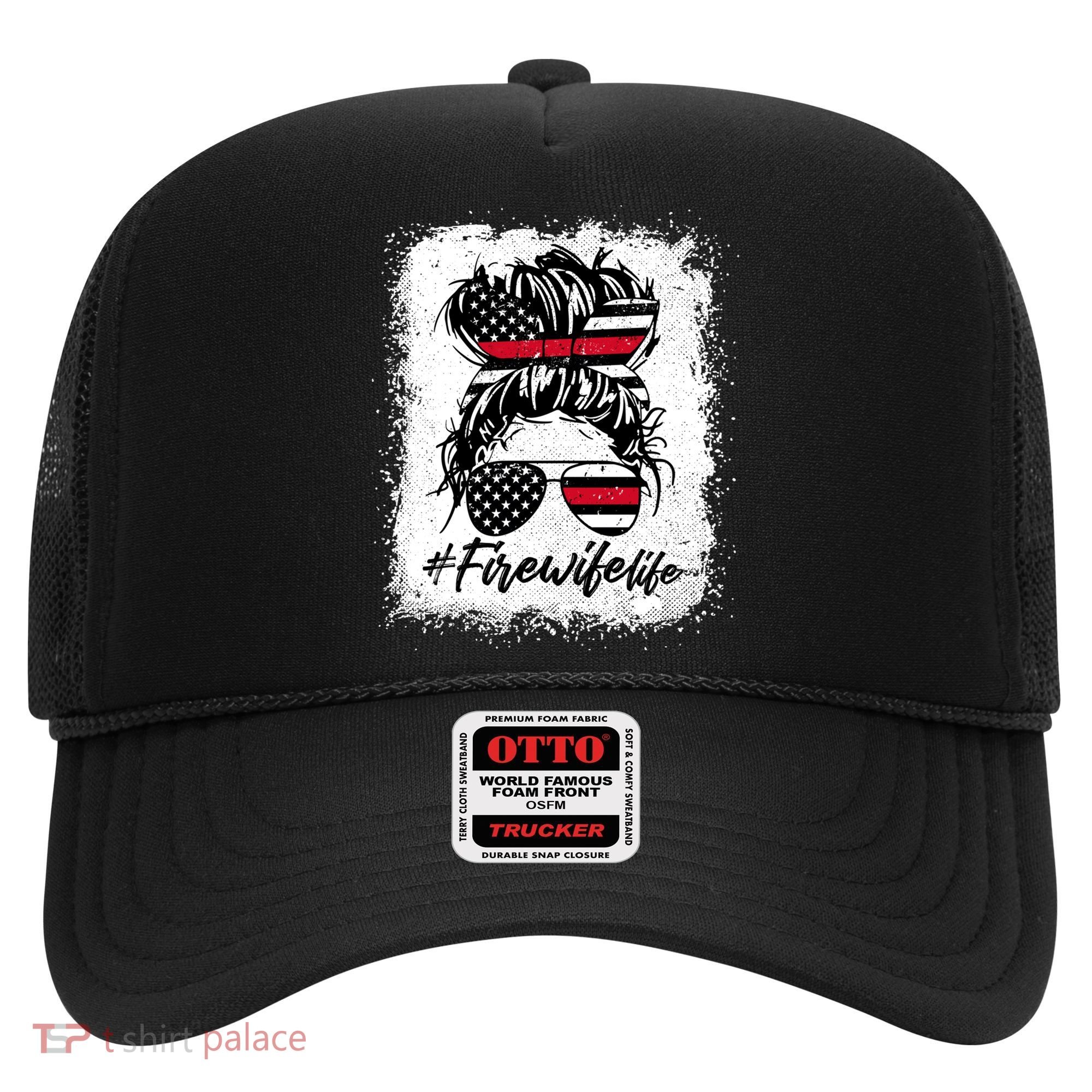 Fire Wife Life Firefighter's Wife Bleached Women Messy Bun Gift Hat