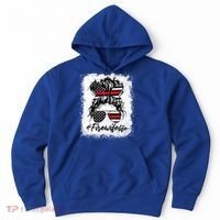 Fire Wife Life Firefighter's Wife Bleached Women Messy Bun Gift Hoodie thumb 0