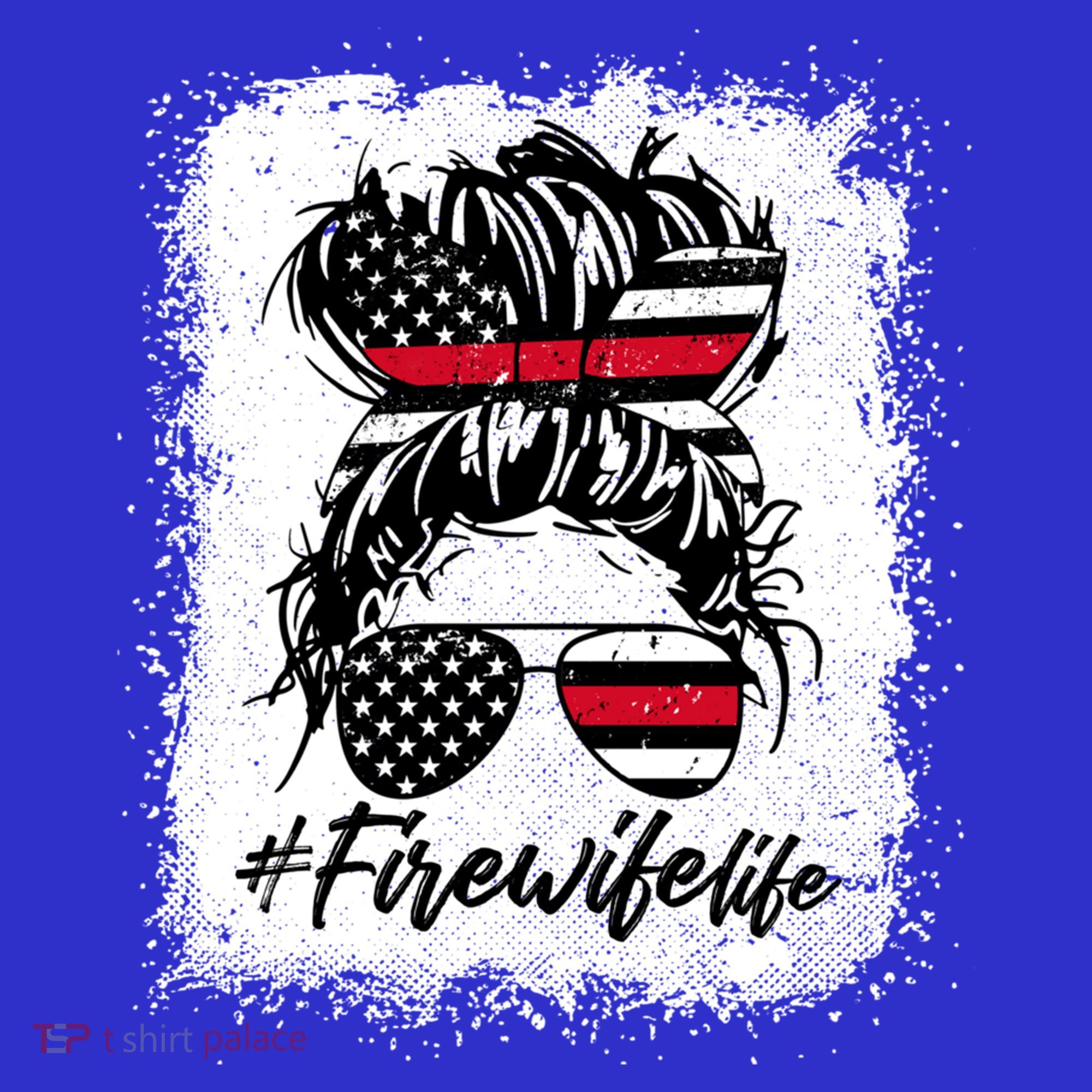 Fire Wife Life Firefighter's Wife Bleached Women Messy Bun Gift Tote Bag
