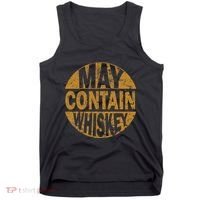 Funny Whiskey Lovers Gift May Contain Whiskey Tank Top thumb 0