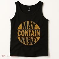 Funny Whiskey Lovers Gift May Contain Whiskey Tank Top thumb 2