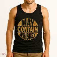 Funny Whiskey Lovers Gift May Contain Whiskey Tank Top thumb 3