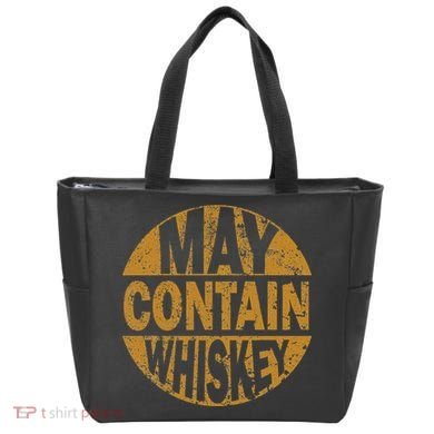Funny Whiskey Lovers Gift May Contain Whiskey Tote Bag