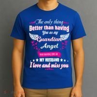 For Wives Loss Husband In Memorial Loving Husband In Heaven Gift T-Shirt thumb 3
