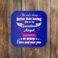 For Wives Loss Husband In Memorial Loving Husband In Heaven Gift Coaster thumb 0