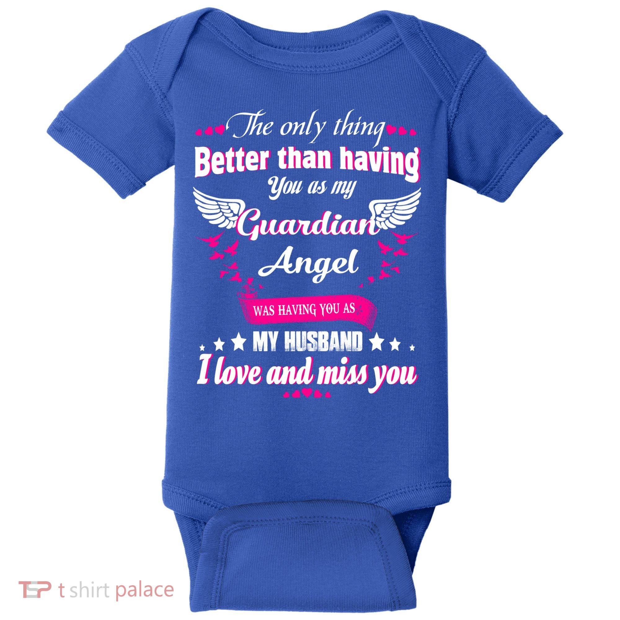 For Wives Loss Husband In Memorial Loving Husband In Heaven Gift Baby Bodysuit