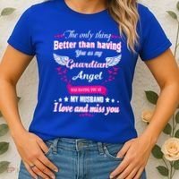 For Wives Loss Husband In Memorial Loving Husband In Heaven Gift Women's T-Shirt thumb 2