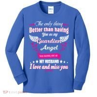 For Wives Loss Husband In Memorial Loving Husband In Heaven Gift Kids Long Sleeve Shirt thumb 0