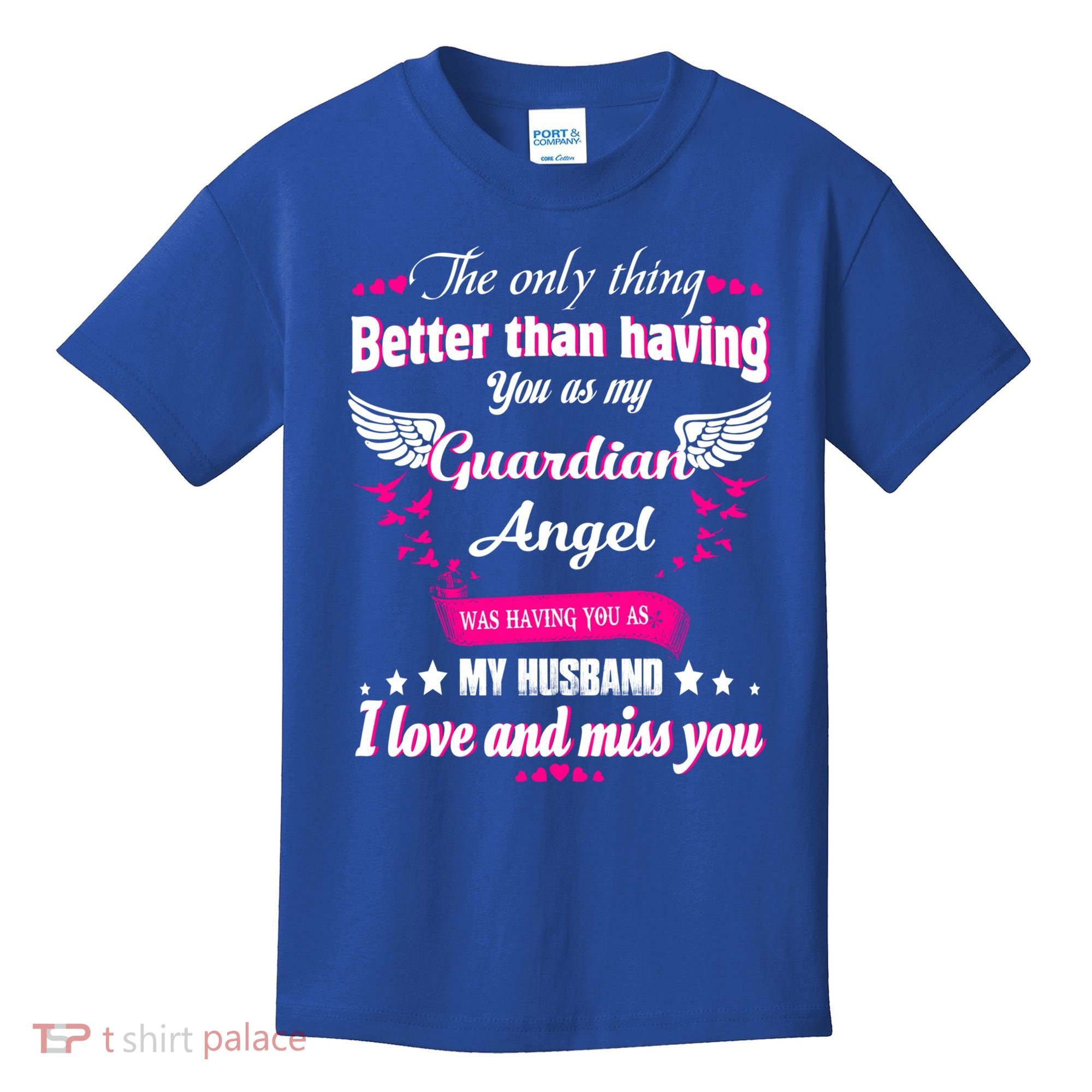 For Wives Loss Husband In Memorial Loving Husband In Heaven Gift Kids T-Shirt