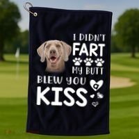 Funny Weimaraner Mom Dad Dog Lovers Gift Golf Towel thumb 1
