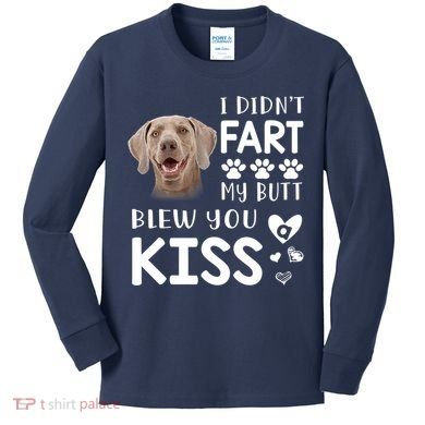 Funny Weimaraner Mom Dad Dog Lovers Gift Kids Long Sleeve Shirt