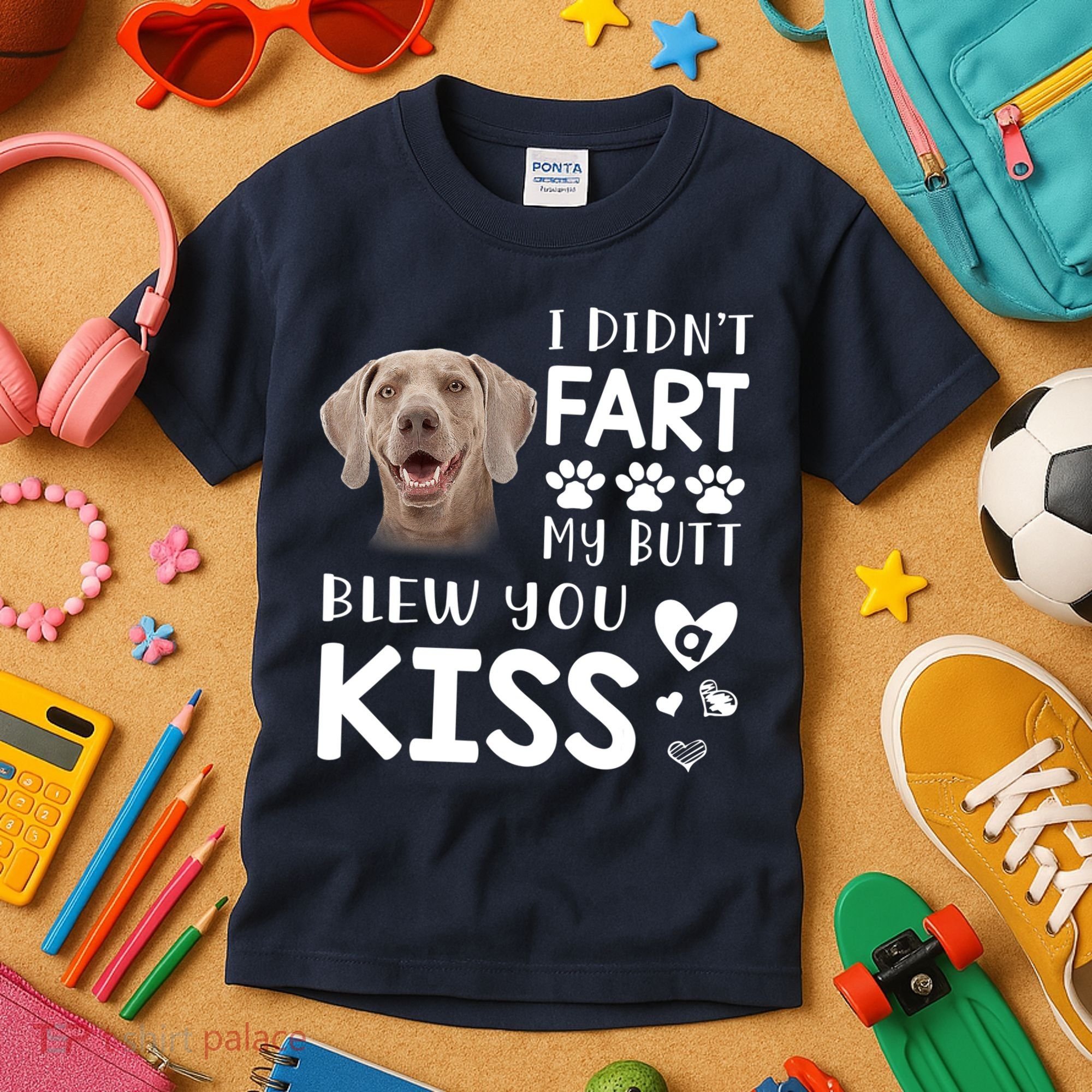 Funny Weimaraner Mom Dad Dog Lovers Gift Kids T-Shirt