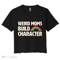 Funny Weird Moms Build Characters Women's Crop Top Tee thumb 0