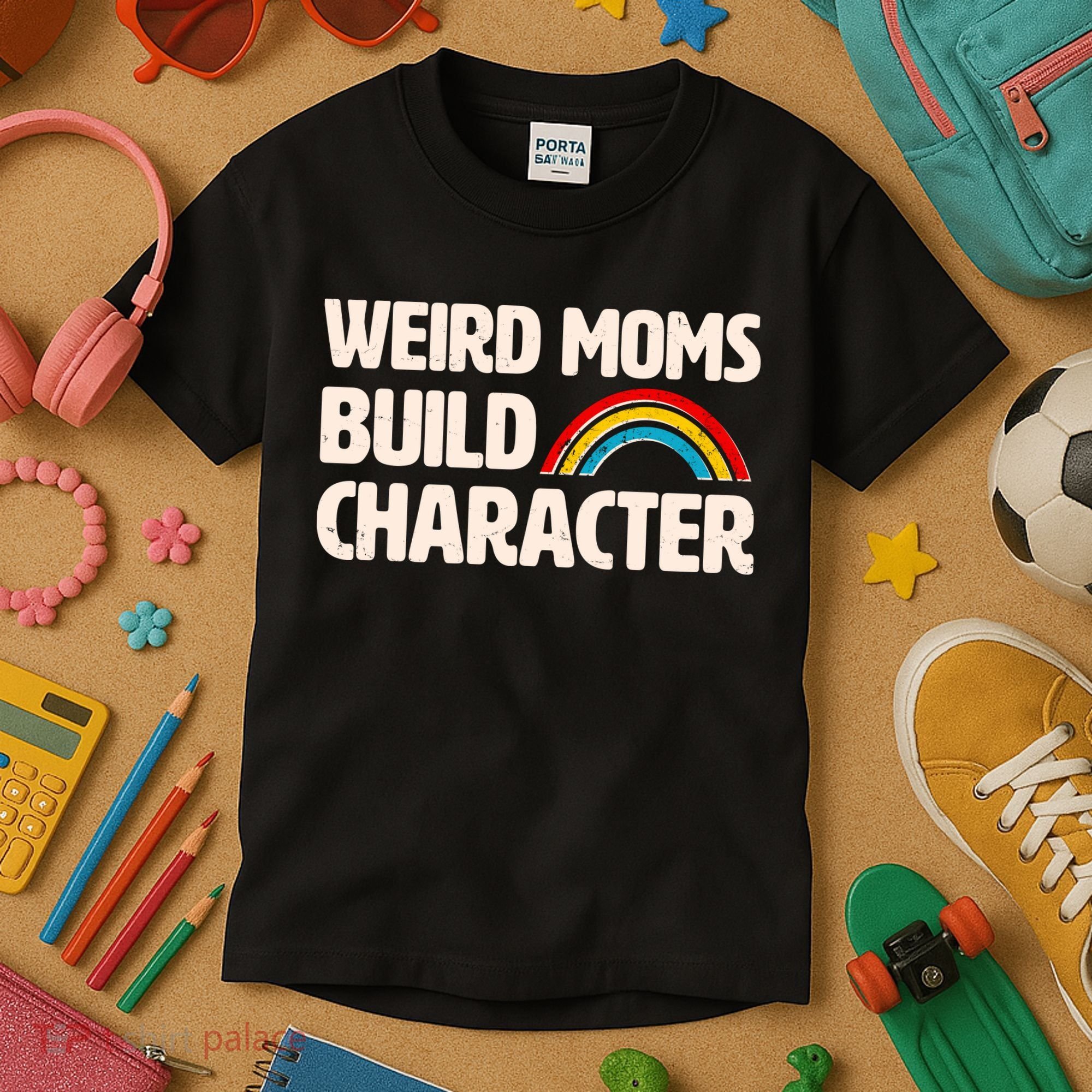 Funny Weird Moms Build Characters Kids T-Shirt