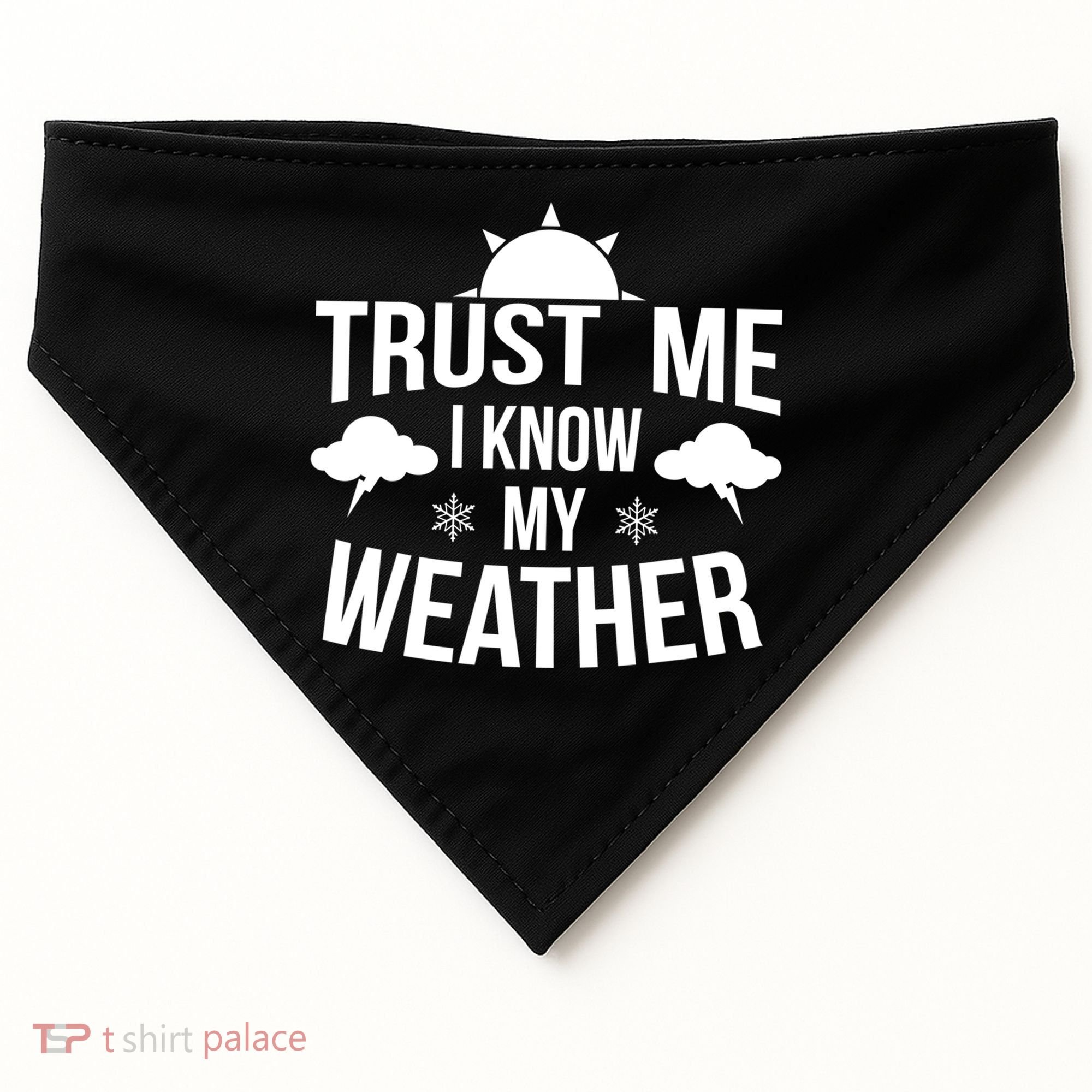 Funny Weather Meteorologist Gift Forecaster Weatherman Climate Fun Gift USA-Made Doggie Bandana