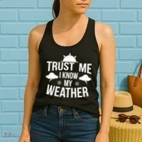 Funny Weather Meteorologist Gift Forecaster Weatherman Climate Fun Gift Women's Tank Top thumb 2