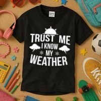 Funny Weather Meteorologist Gift Forecaster Weatherman Climate Fun Gift Kids T-Shirt thumb 3