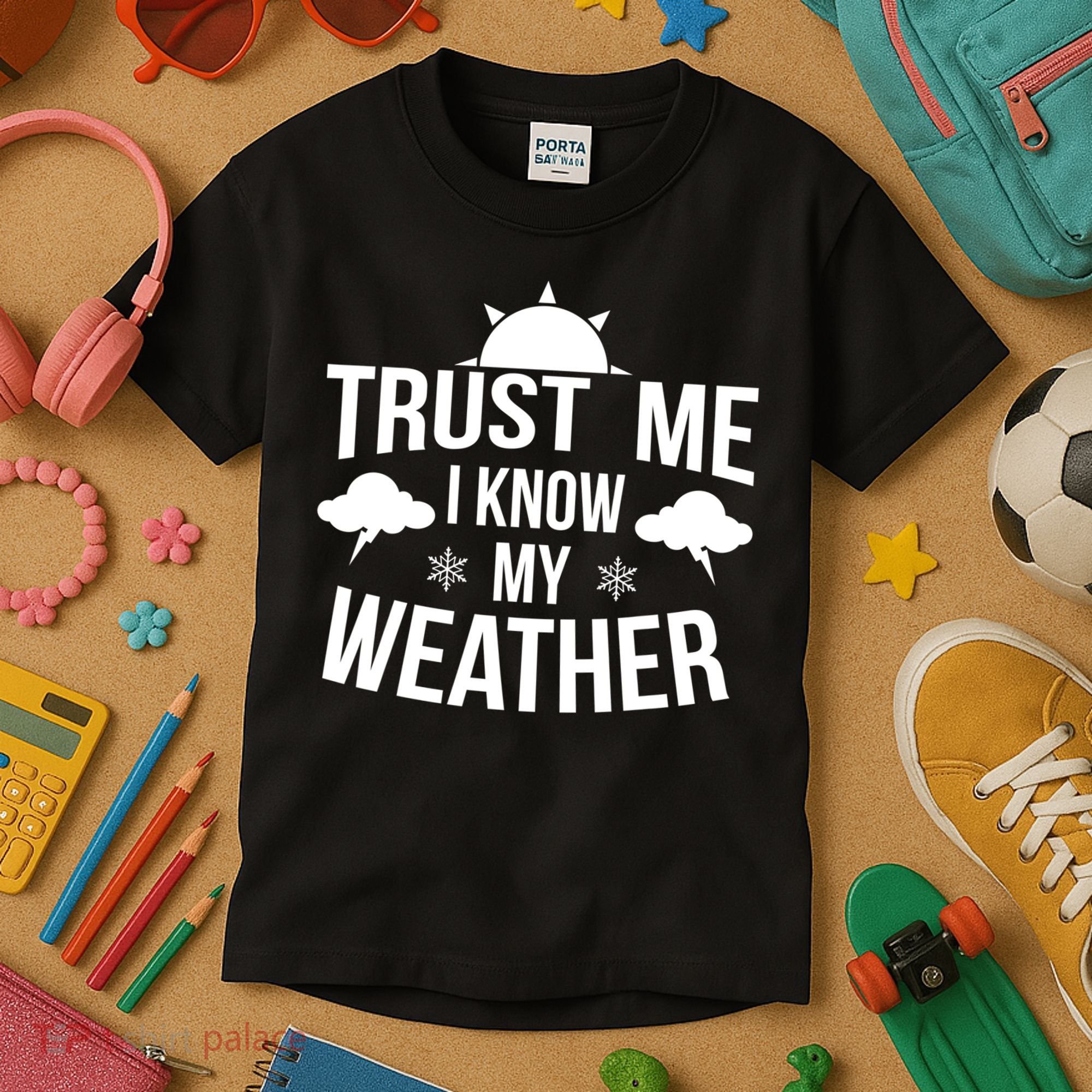 Funny Weather Meteorologist Gift Forecaster Weatherman Climate Fun Gift Kids T-Shirt