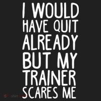 Funny Workout My Trainer Scares Me Funny Gym Beanie thumb 2