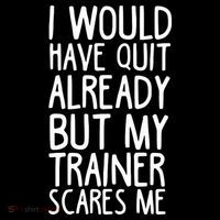 Funny Workout My Trainer Scares Me Funny Gym Mousepad thumb 1