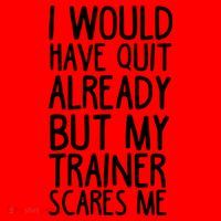 Funny Workout My Trainer Scares Me Funny Gym Santa Hat thumb 1