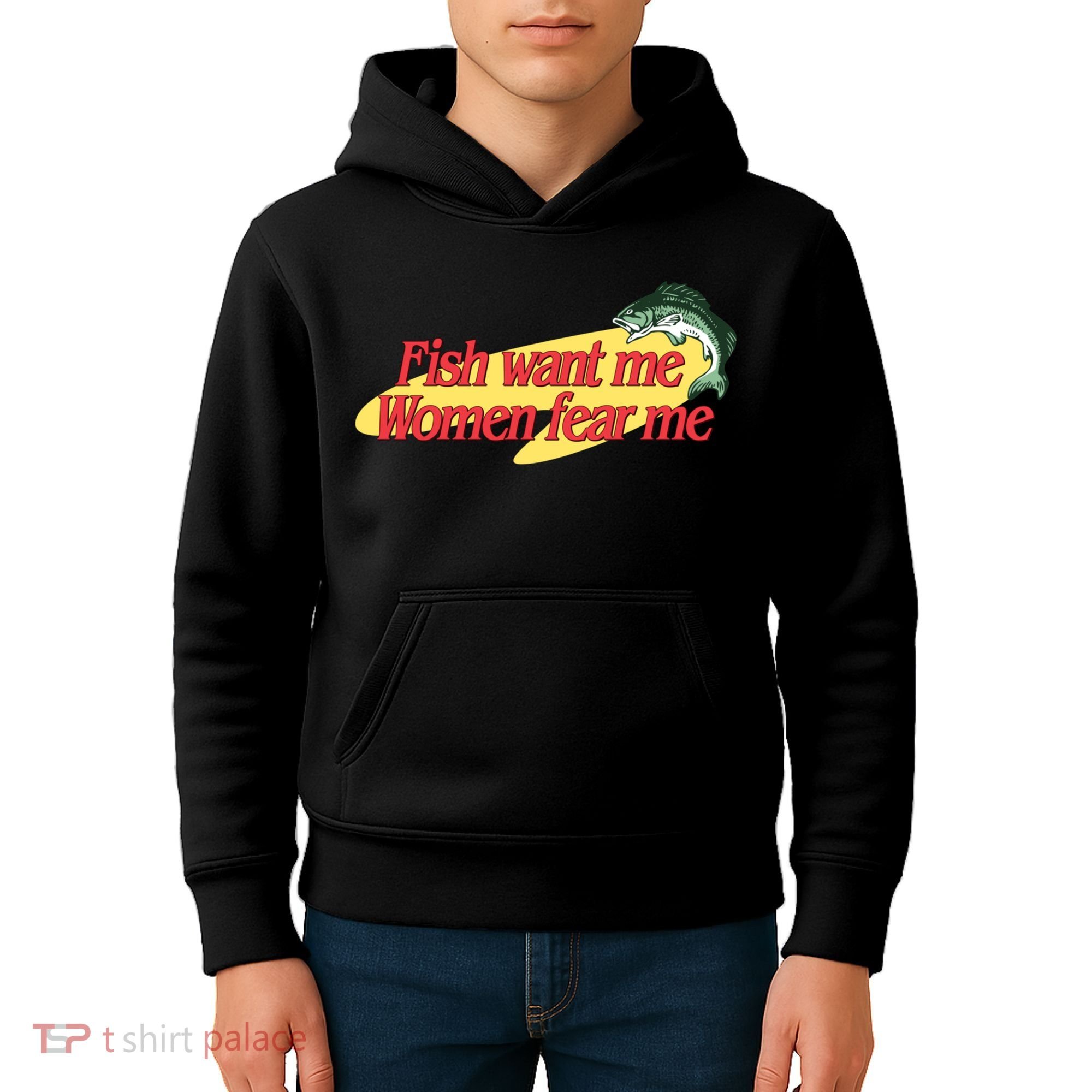 Fish Want Me Women Fear Me Kids Hoodie