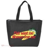 Fish Want Me Women Fear Me Tote Bag thumb 0