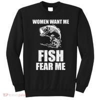 Fish Want Me, Women Fear Me Meme Sweatshirt thumb 0
