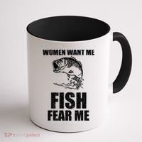 Fish Want Me, Women Fear Me Meme Coffee Mug thumb 1