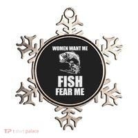 Fish Want Me, Women Fear Me Meme Ornament thumb 0