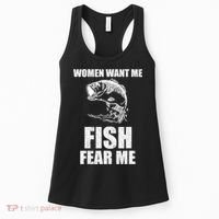 Fish Want Me, Women Fear Me Meme Women's Tank Top thumb 0