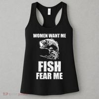 Fish Want Me, Women Fear Me Meme Women's Tank Top thumb 3