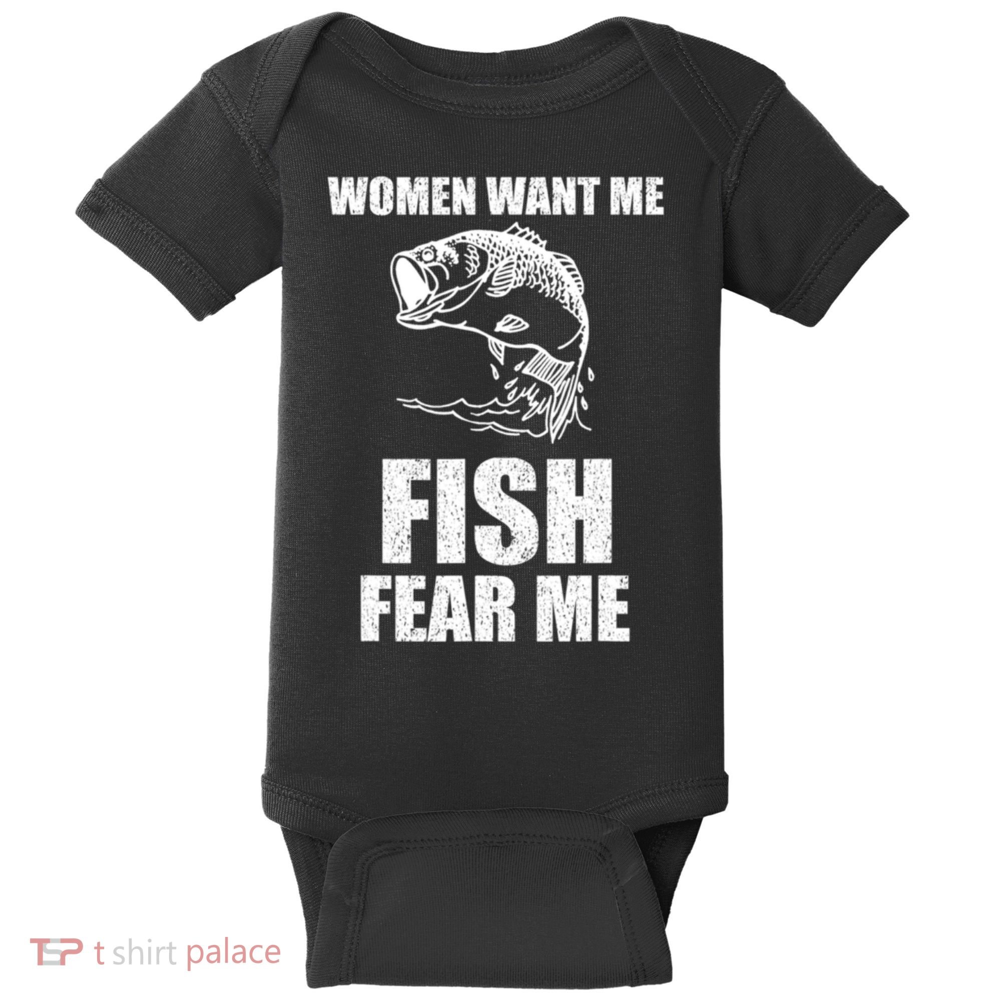 Fish Want Me, Women Fear Me Meme Baby Bodysuit