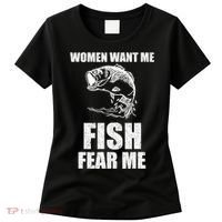 Fish Want Me, Women Fear Me Meme Women's T-Shirt thumb 0