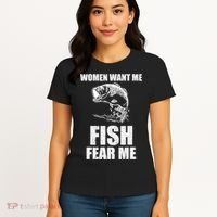 Fish Want Me, Women Fear Me Meme Women's T-Shirt thumb 4
