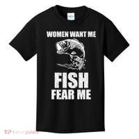 Fish Want Me, Women Fear Me Meme Kids T-Shirt thumb 0
