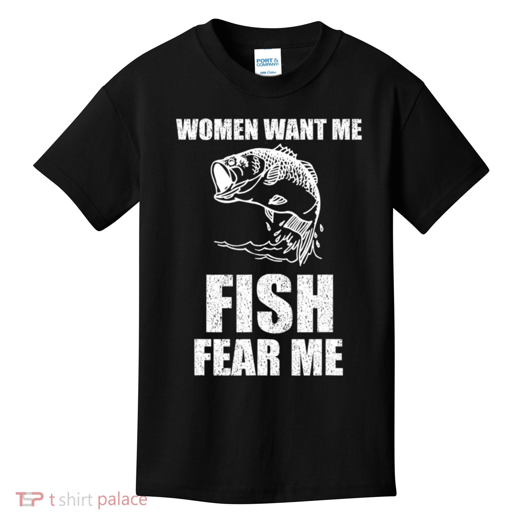 Fish Want Me, Women Fear Me Meme Kids T-Shirt